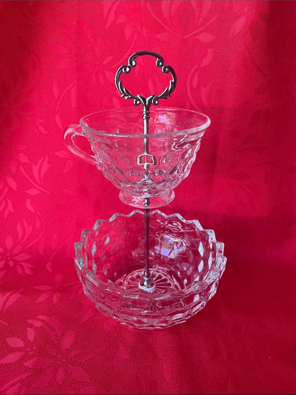 Clear Glass 2-Tier Dessert Stand - Elegant Serving Display